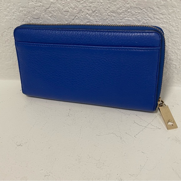 Kate Spade ♠️ New York Continental Zip-Around Royal Blue Wallet - Picture 4 of 11